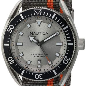 Nautica Herrklocka NAPPRF003 Grå/Textil Ø44 mm