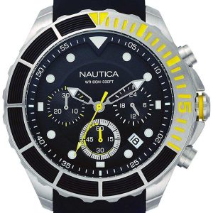 Nautica Herrklocka NAPPTR002 Svart/Gummi Ø46 mm