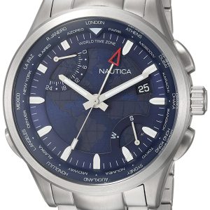 Nautica Herrklocka NAPSHG003 Multifunction Blå/Stål Ø44 mm