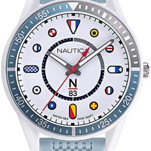 Nautica Herrklocka NAPSPF910 Vit/Gummi Ø43 mm