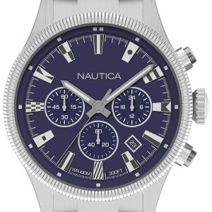 Nautica Herrklocka NAPSTB009 Blå/Stål Ø44 mm