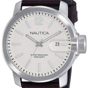 Nautica Herrklocka NAPSYD003 Sydney Beige/Läder Ø43.5 mm