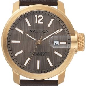 Nautica Herrklocka NAPSYD013 Dress Brun/Läder Ø44 mm