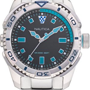 Nautica Herrklocka NAPTDS005 Blå/Stål Ø45 mm