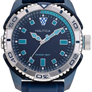 Nautica Herrklocka NAPTDS006 Blå/Gummi Ø48.5 mm