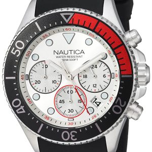 Nautica Herrklocka NAPWPC001 Vit/Gummi Ø44 mm