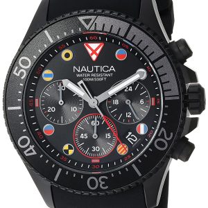 Nautica Herrklocka NAPWPC003 Svart/Gummi Ø44 mm