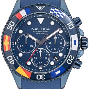 Nautica Herrklocka NAPWPF908 Blå/Gummi Ø44 mm