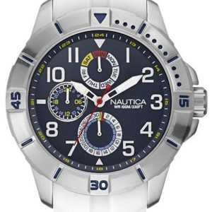 Nautica Multifunction Herrklocka NAI12514G Blå/Gummi Ø47 mm