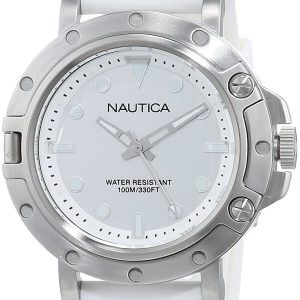 Nautica NAD12548G Vit/Gummi Ø40 mm