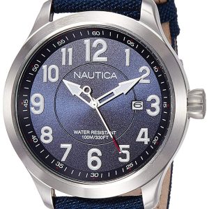 Nautica Ncc 01 Herrklocka NAI10501G Blå/Läder Ø44 mm