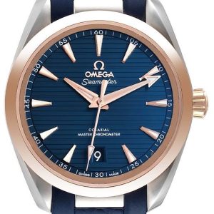 Omega 220.23.38.20.03.001 Seamaster Aqua Terra 150M Blå/Läder Ø38