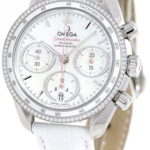 Omega 324.38.38.50.55.001 Speedmaster Chronograph 38Mm Vit/Läder