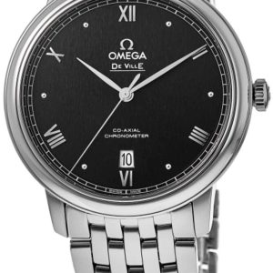 Omega 424.10.40.20.01.003 De Ville Prestige Svart/Stål Ø39.5 mm