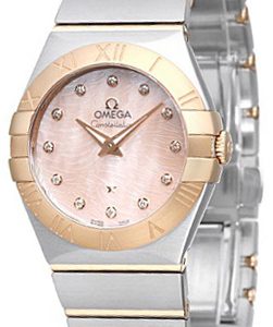 Omega Damklocka 123.20.27.60.57.004 Constellation Quartz 27mm Rosa/18