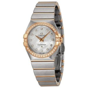 Omega Damklocka 123.25.27.60.55.001 Constellation Quartz 27mm Vit/18