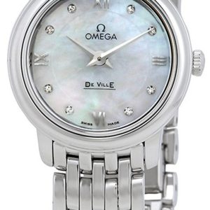 Omega Damklocka 424.10.24.60.55.001 De Ville Prestige Vit/Stål