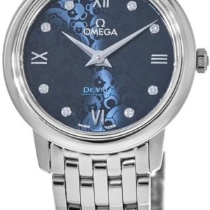 Omega Damklocka 424.10.27.60.53.003 De Ville Prestige Blå/Stål