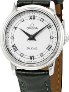 Omega Damklocka 424.13.27.60.52.002 De Ville Prestige Vit/Läder