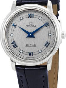 Omega Damklocka 424.13.27.60.56.001 De Ville Prestige Grå/Läder