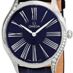 Omega Damklocka 428.18.39.60.03.001 De Ville Tresor Blå/Läder Ø39