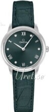 Omega Damklocka 434.13.28.60.60.001 De Ville Prestige Grön/Läder