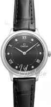 Omega Damklocka 434.13.30.60.51.001 De Ville Prestige Svart/Läder