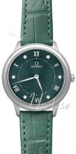 Omega Damklocka 434.13.30.60.60.001 De Ville Prestige Grön/Läder