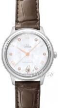 Omega Damklocka 434.13.34.20.55.001 De Ville Prestige Vit/Läder Ø34