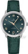 Omega Damklocka 434.13.34.20.60.001 De Ville Prestige Grön/Läder