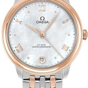 Omega Damklocka 434.20.34.20.05.001 De Ville Prestige Vit/18 karat