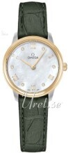 Omega Damklocka 434.23.28.60.55.001 De Ville Prestige Vit/Läder