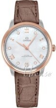 Omega Damklocka 434.23.34.20.55.001 De Ville Prestige Vit/Läder Ø34