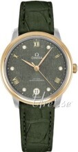 Omega Damklocka 434.23.34.20.60.001 De Ville Prestige Grön/Läder