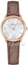 Omega Damklocka 434.53.28.60.55.001 De Ville Prestige Vit/Läder