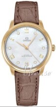 Omega Damklocka 434.53.34.20.55.002 De Ville Prestige Vit/Läder Ø34