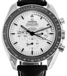 Omega Herrklocka 311.32.42.30.04.003 Speedmaster Moonwatch Vit/Läder