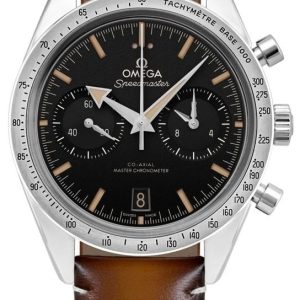 Omega Herrklocka 332.12.41.51.01.001 Speedmaster 57 Svart/Läder