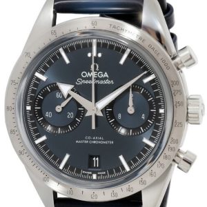 Omega Herrklocka 332.12.41.51.03.001 Speedmaster 57 Blå/Läder