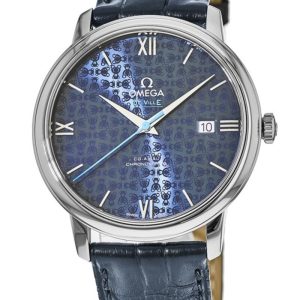 Omega Herrklocka 424.13.40.20.03.003 De Ville Prestige Blå/Läder