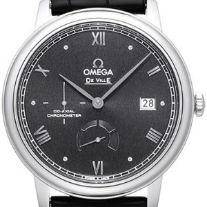 Omega Herrklocka 424.13.40.21.01.002 De Ville Prestige Svart/Läder