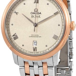 Omega Herrklocka 424.20.40.20.09.001 De Ville Prestige Beige/18 karat