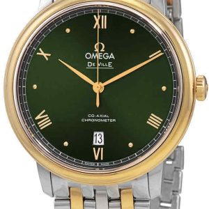 Omega Herrklocka 424.20.40.20.10.001 De Ville Prestige Grön/18 karat