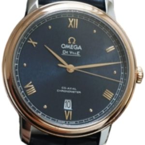 Omega Herrklocka 424.23.40.20.03.001 De Ville Prestige Blå/Läder