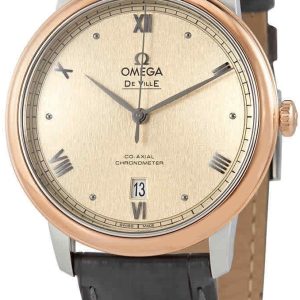 Omega Herrklocka 424.23.40.20.09.001 De Ville Prestige Beige/Läder