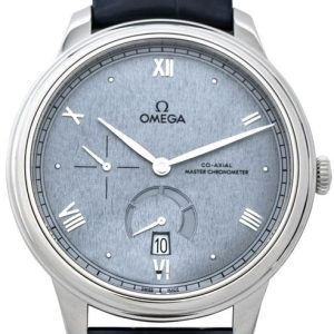 Omega Herrklocka 434.13.41.21.03.001 De Ville Prestige Blå/Läder