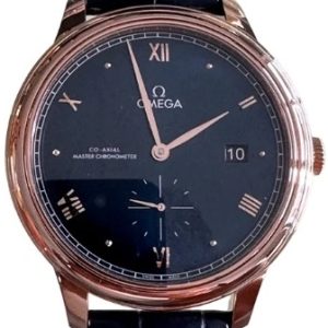 Omega Herrklocka 434.53.41.20.03.001 De Ville Prestige Blå/Läder