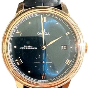 Omega Herrklocka 434.53.41.21.10.001 De Ville Prestige Grön/Läder