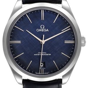 Omega Herrklocka 435.13.40.21.03.001 De Ville Tresor Blå/Läder Ø40