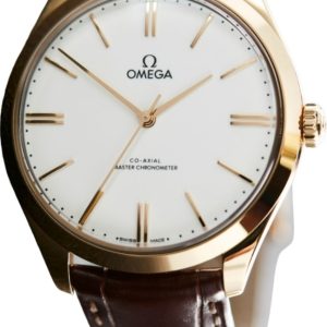 Omega Herrklocka 435.53.40.21.09.001 De Ville Tresor Vit/Läder Ø40